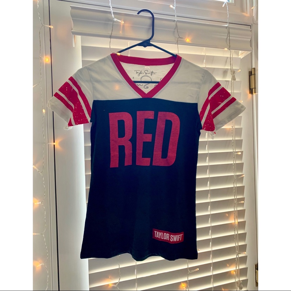 Taylor Swift Red Tour Jersey V-Neck T Shirt